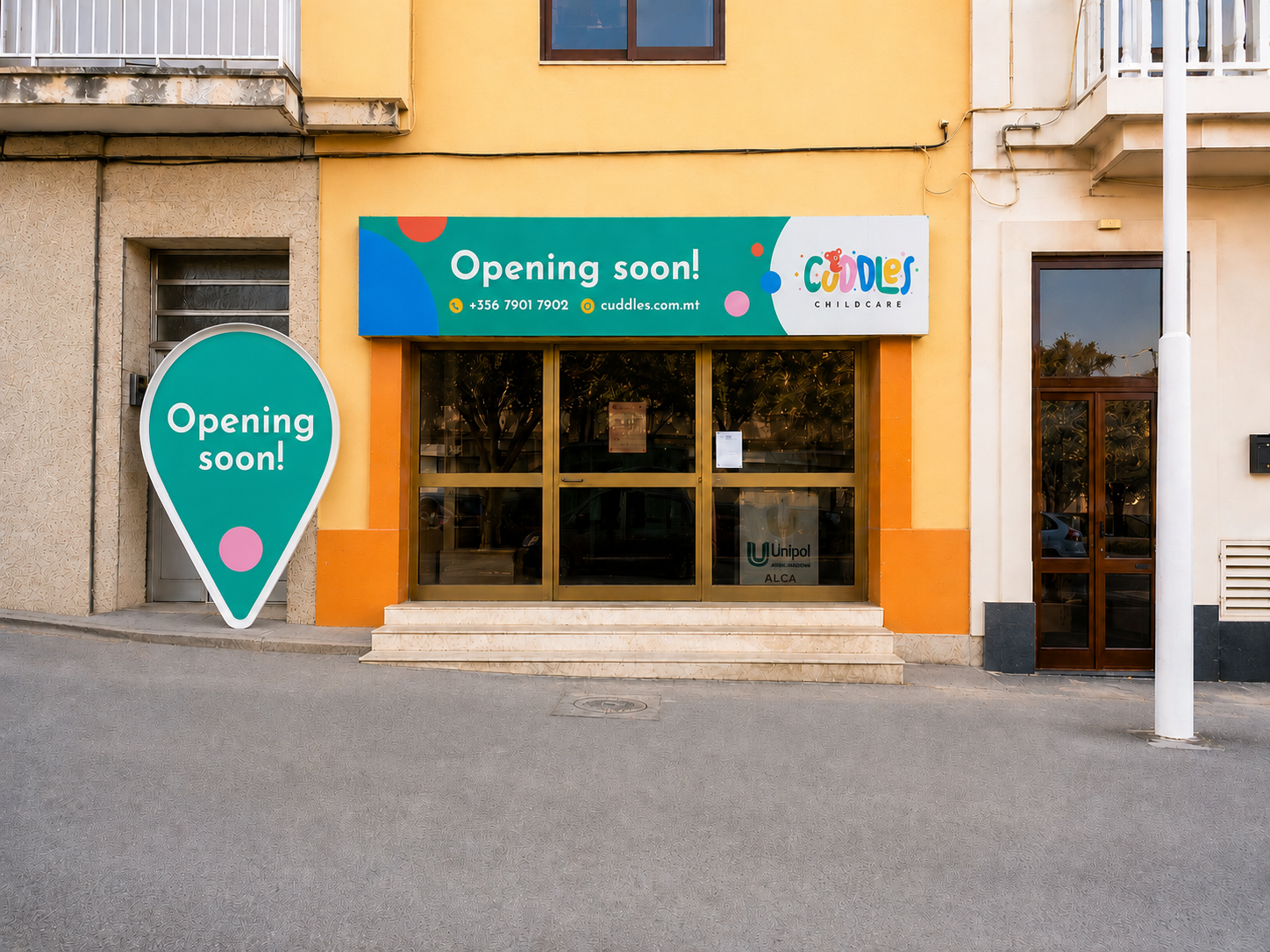 Cuddles Childcare Centre façade in Raħal Ġdid